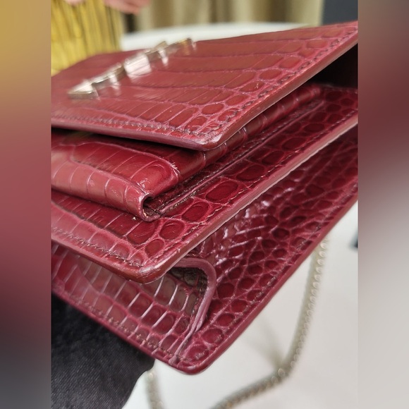 🩷SOLD🩷 YSL CROC LEATHER SUNSET MINI - Picture 10 of 16